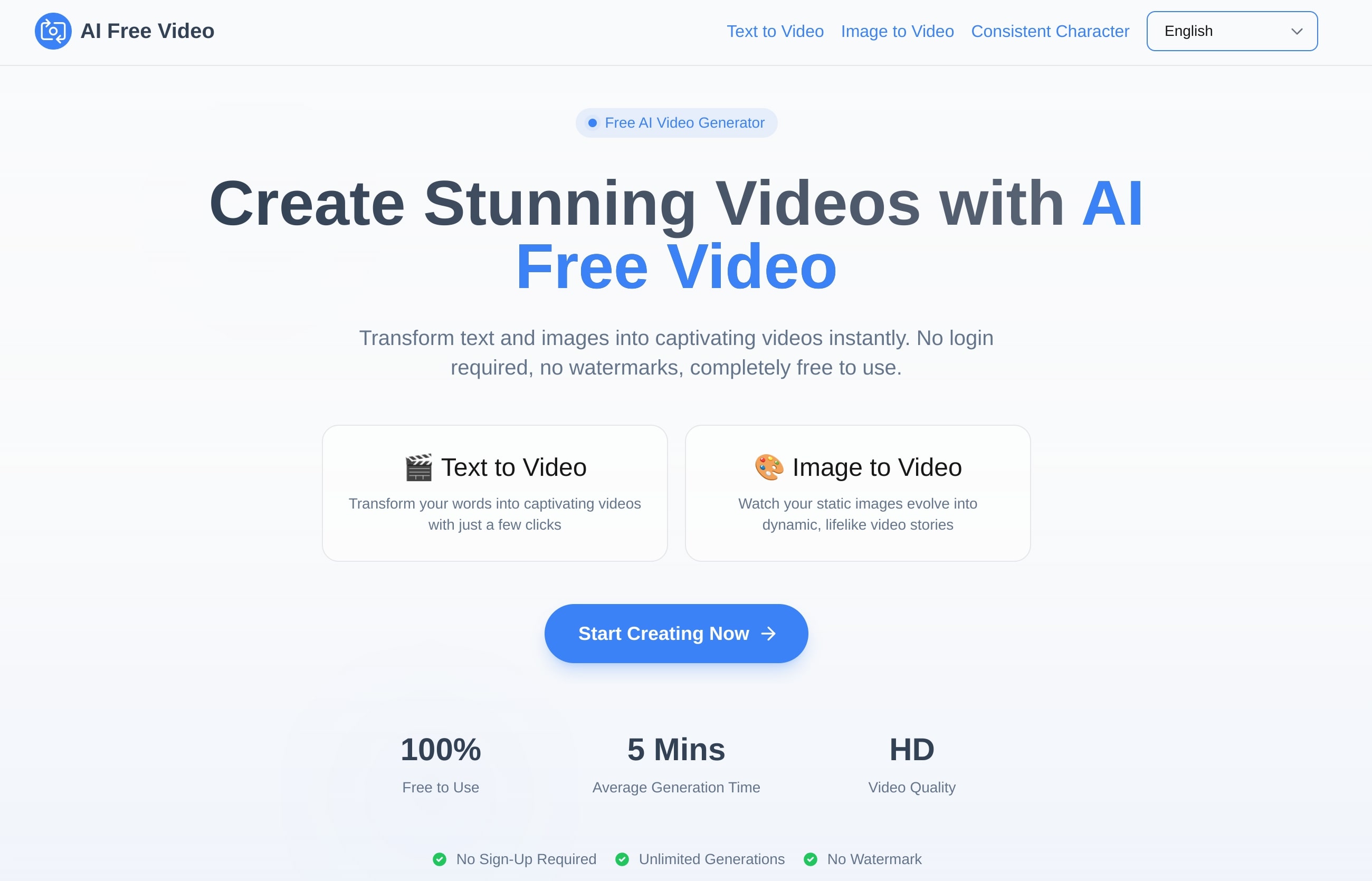 AI Free Video website