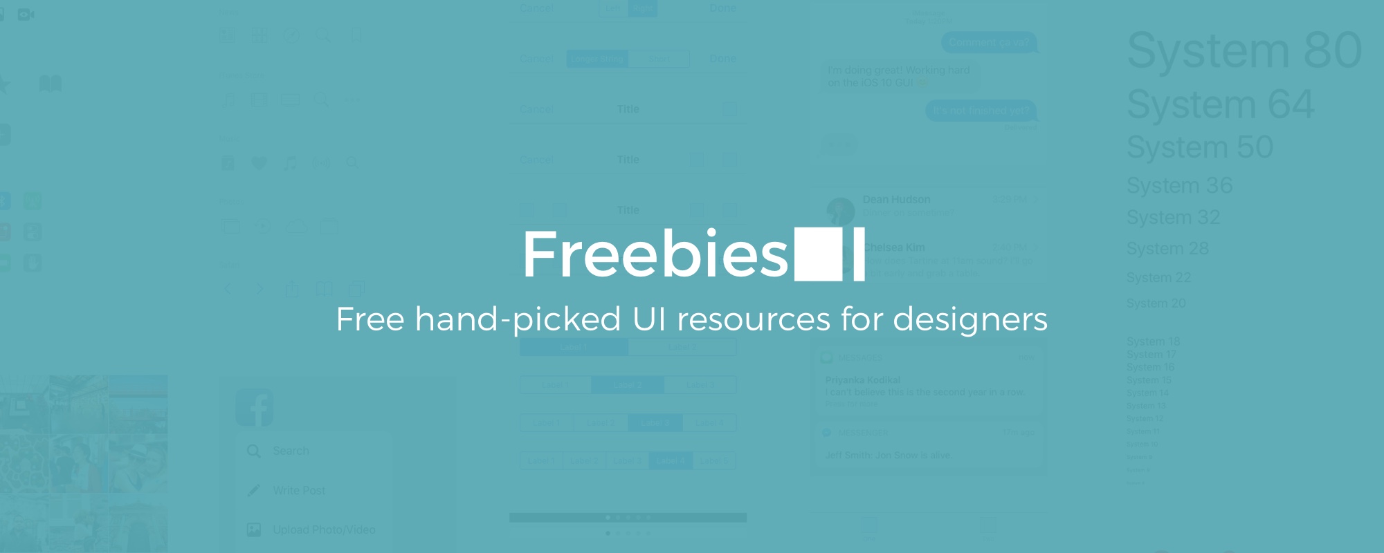 Free hand-picked UI resources for designers - FreebiesUI · Twitter