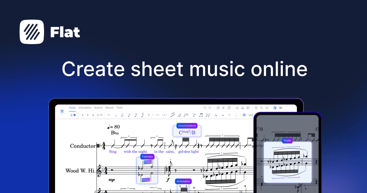 Music Notation Software for Web, Desktop & Mobile – Flat · Twitter