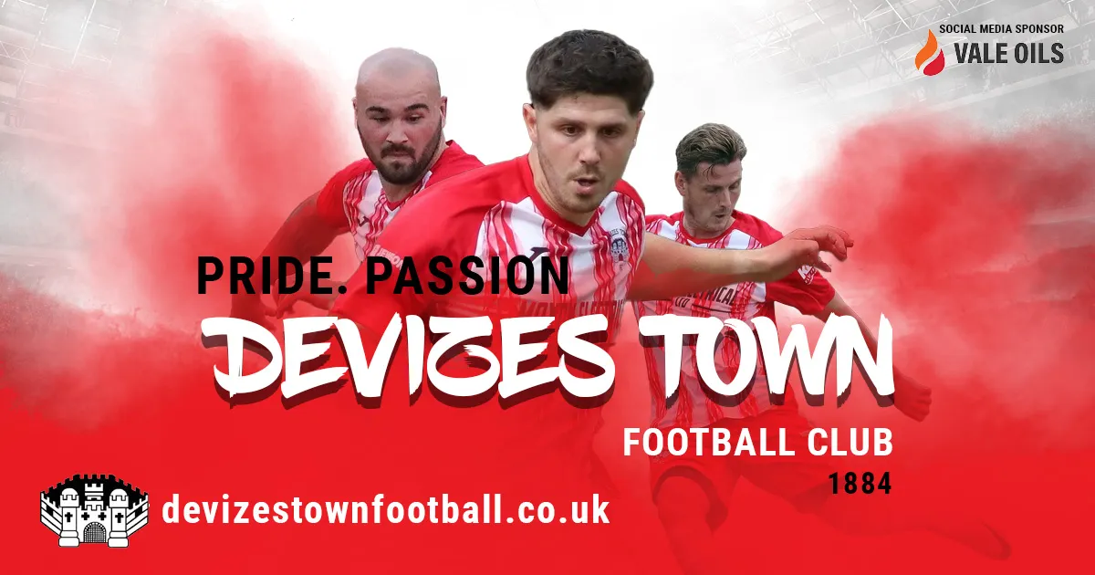 Devizes Town Football Club social media share advert.