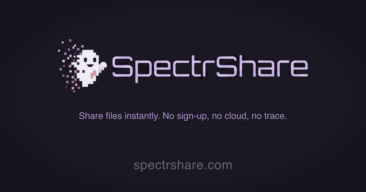 SpectrShare – Drop Files. Share Instantly. · Twitter