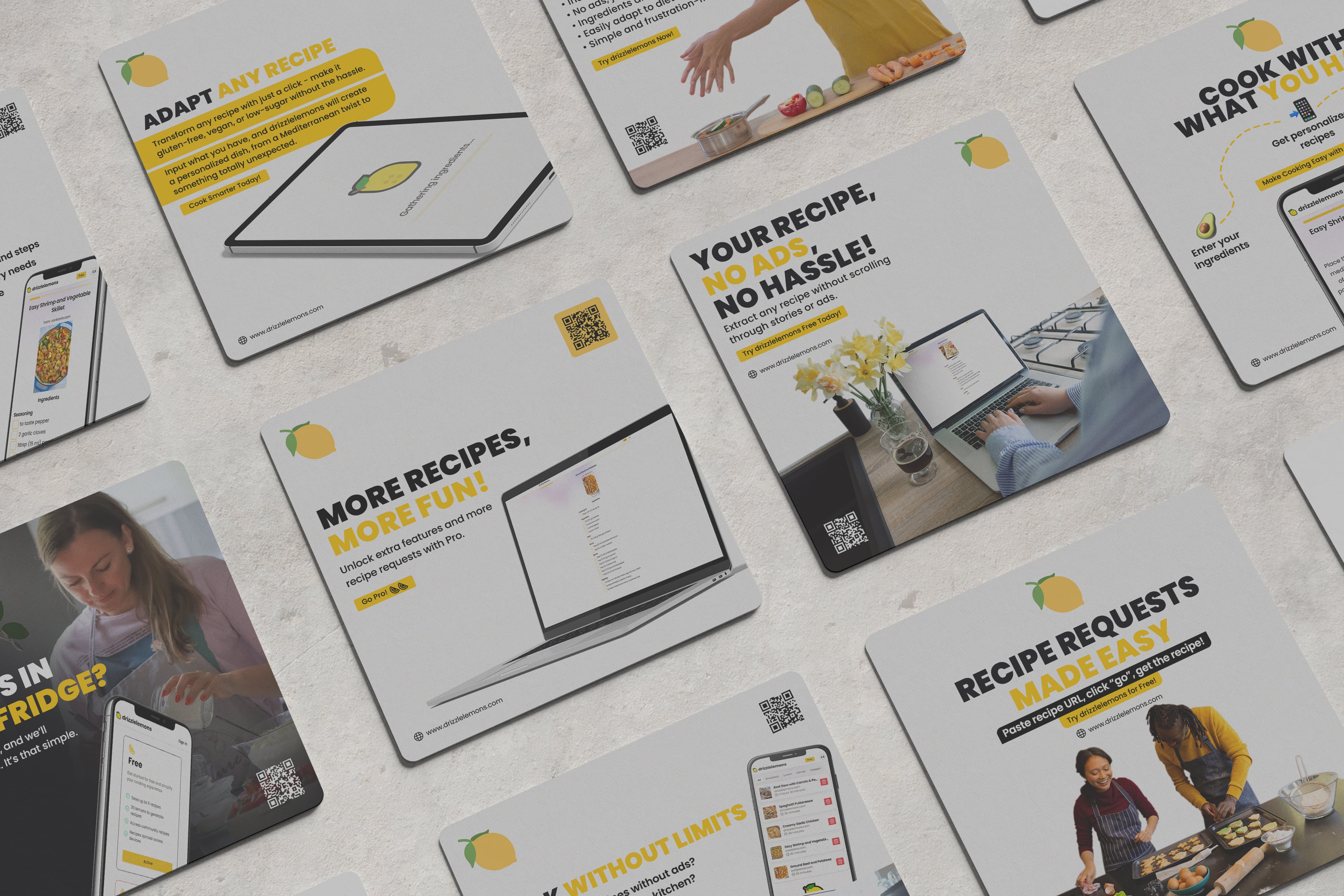 Drizzlelemons - Remove Ads from Any Recipe Instantly