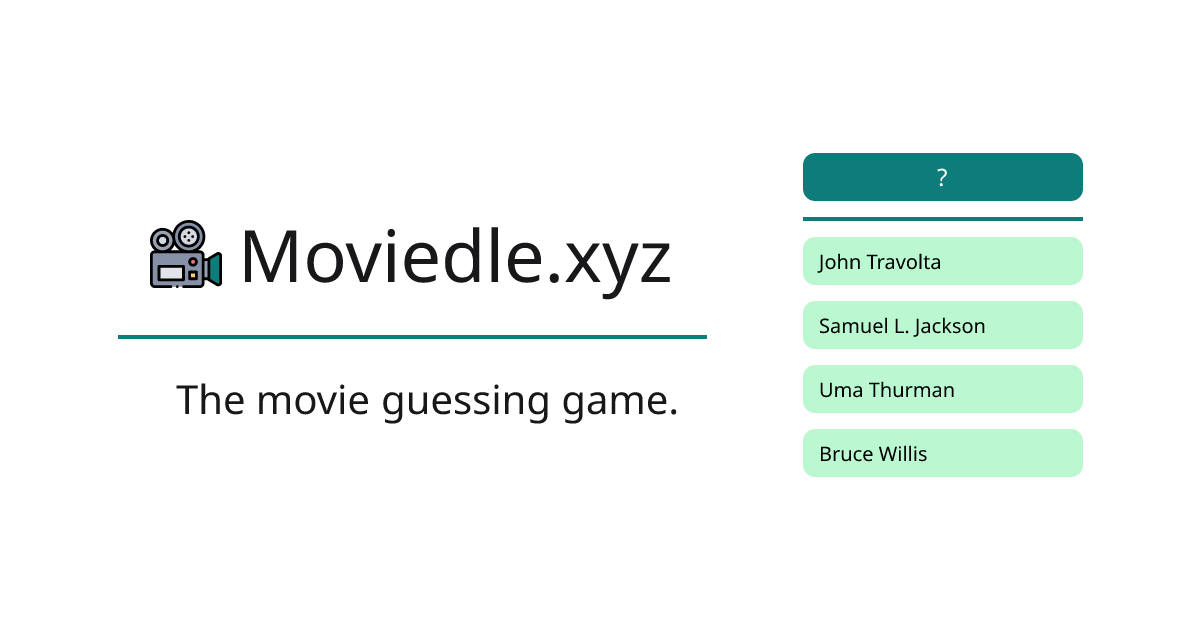 Moviedle - Daily Movie Guessing Game · Twitter