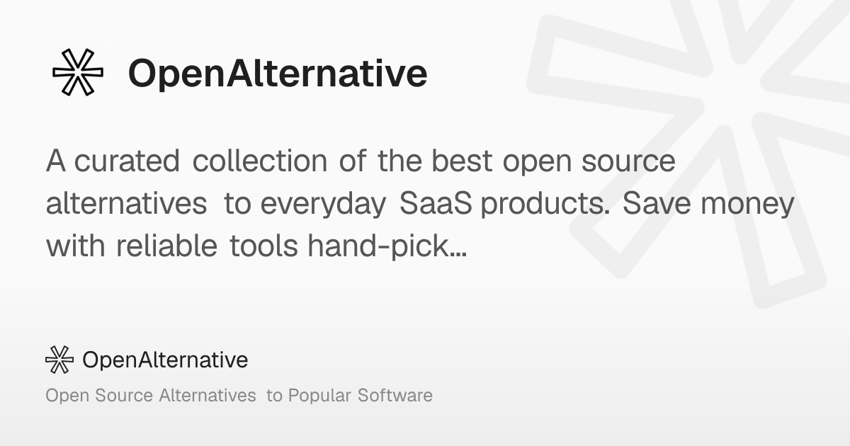 Open Source Alternatives to Popular Software · Twitter