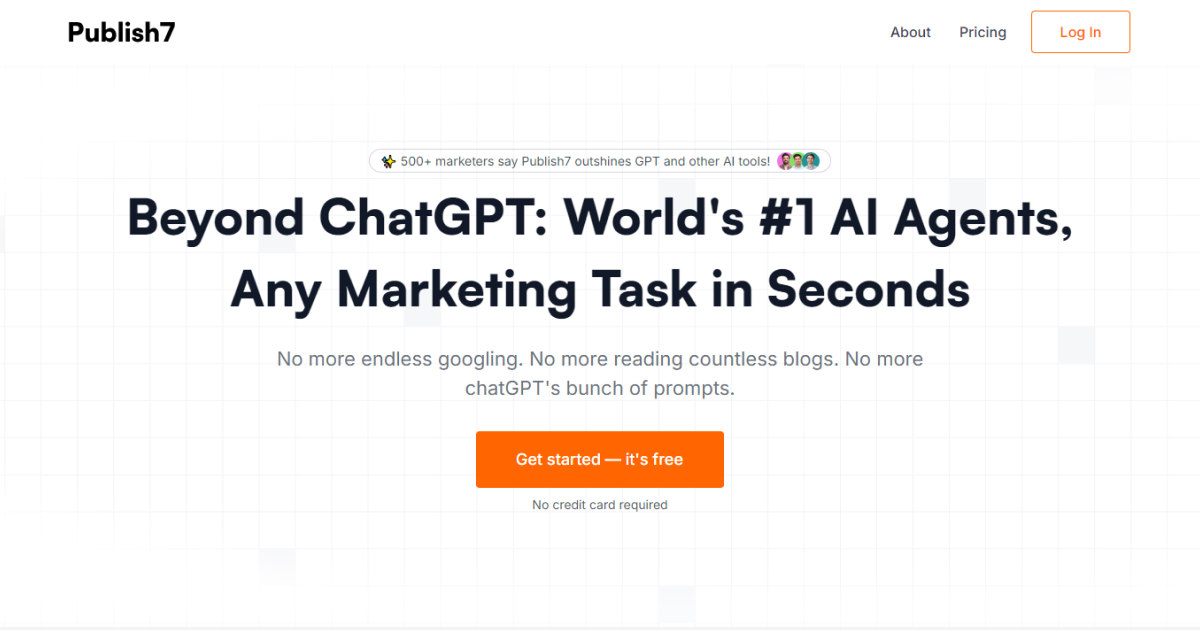AI Agents for Marketing: Automate & Optimize in Seconds | Publish7 · Twitter