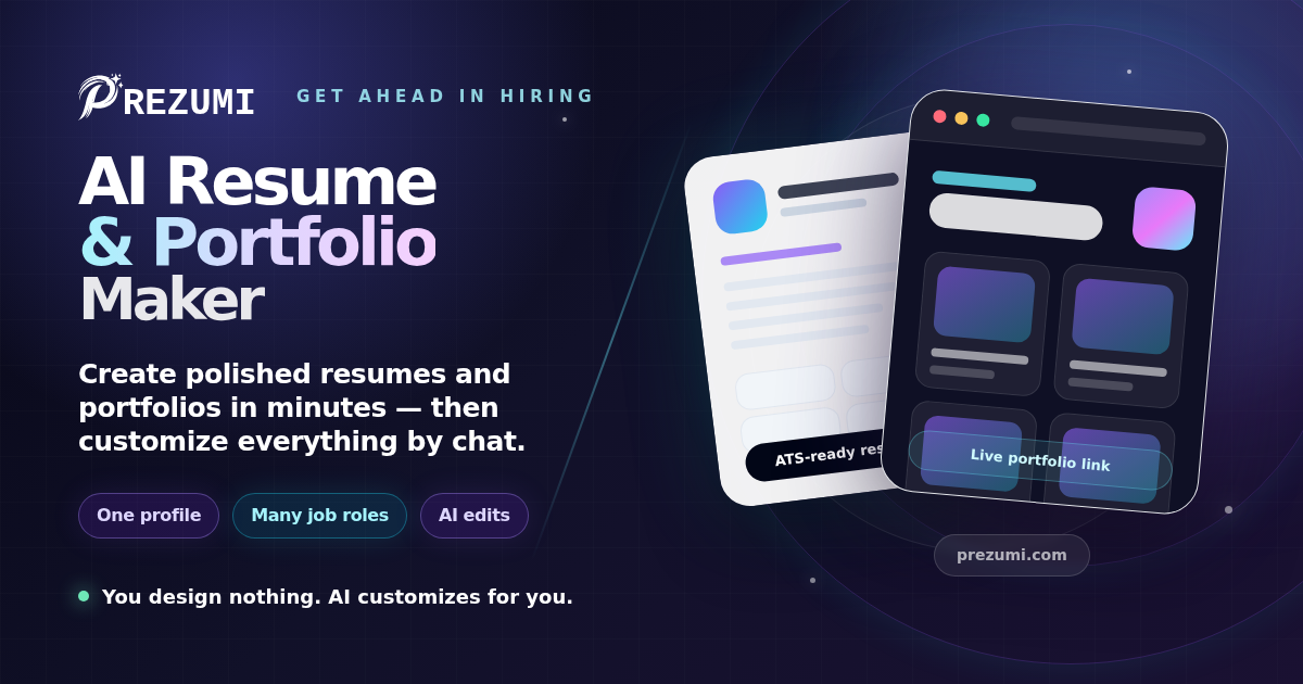 Free AI Resume Builder & CV Maker — No Paywall | Prezumi · Twitter