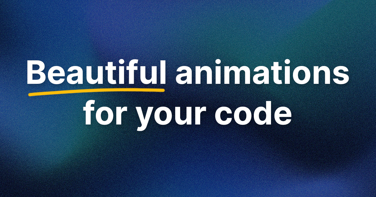 Beautiful code animations - AnimateCode · Twitter