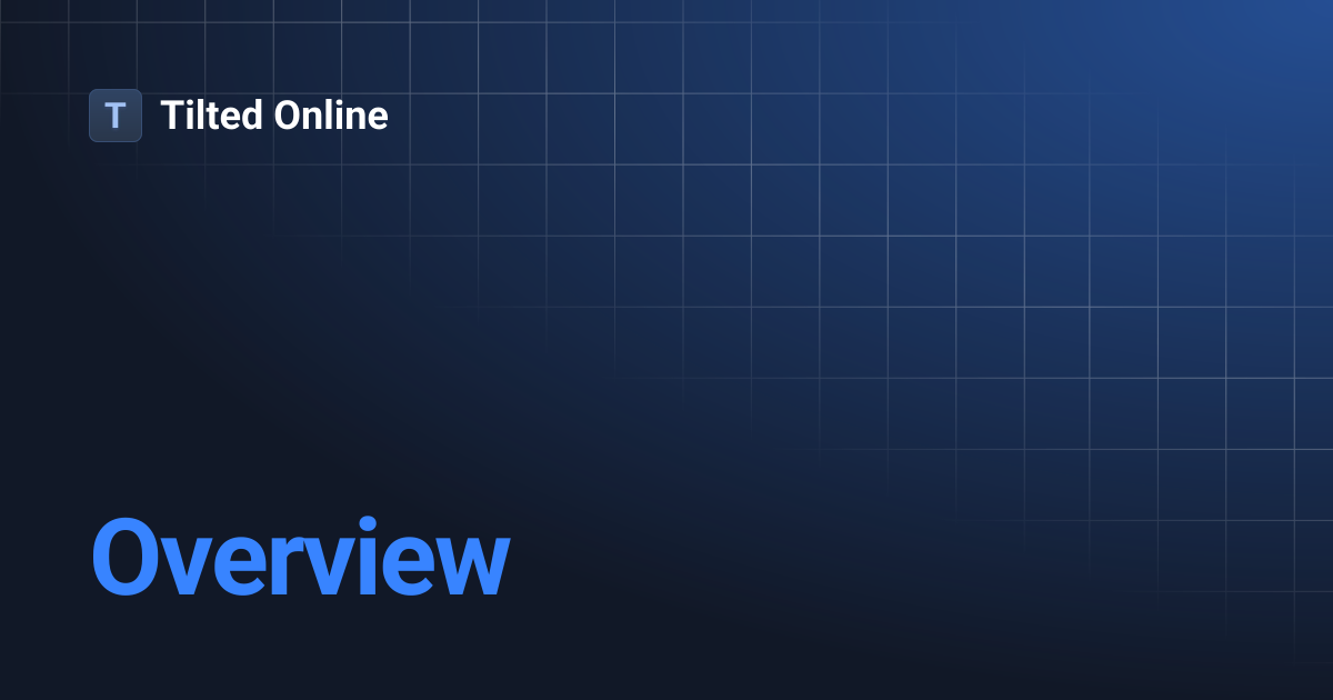 Overview | Tilted Online · Twitter