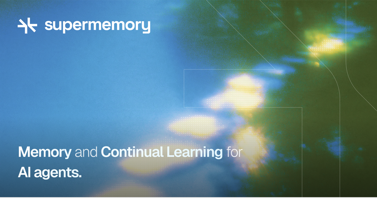 supermemory — Memory and continual learning for agents · Twitter
