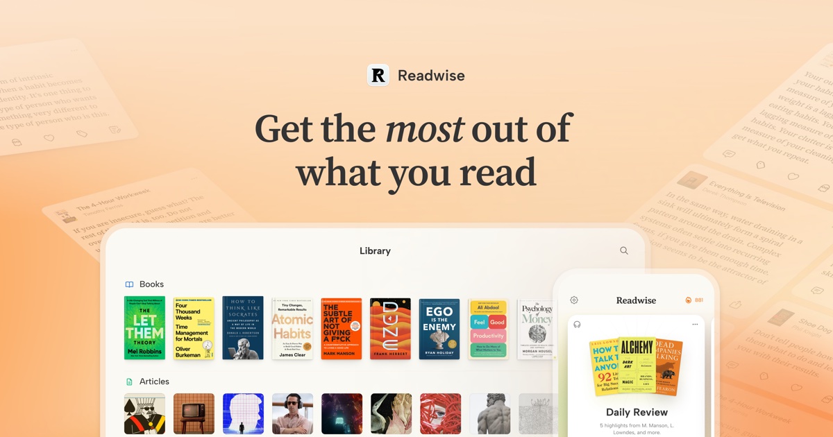 Readwise: Get the most out of what you read