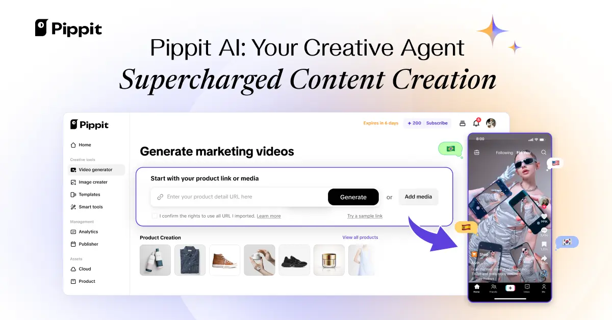 Pippit AI: Free AI Video Generator | Your Smart Creative Agent · Twitter