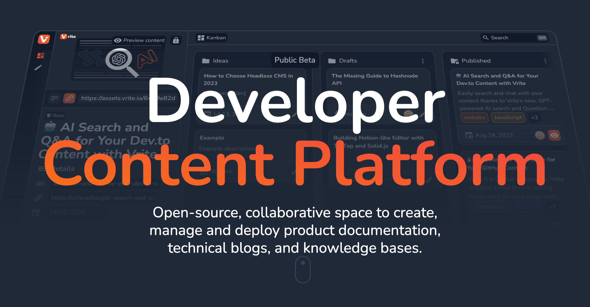 Vrite － developer content platform · Twitter