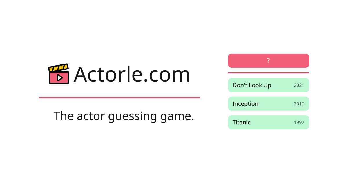 Actorle - Daily Actor Guessing Game · Twitter