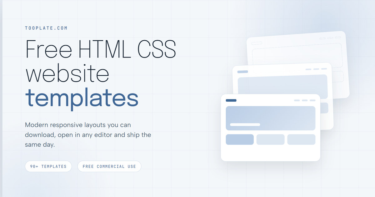 Free HTML CSS website templates by Tooplate
