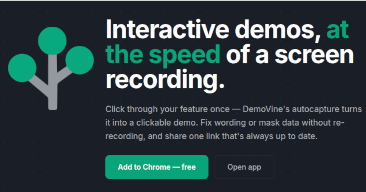 DemoVine — Interactive product demos