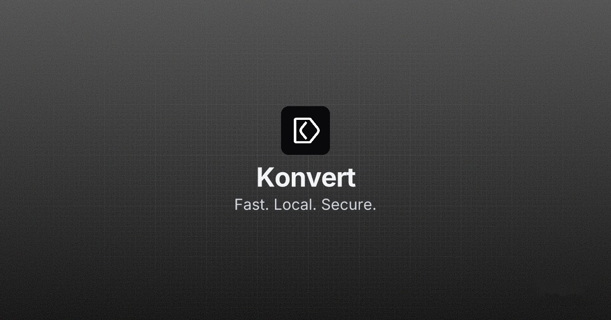 Konvert - Fast and Secure Image Converter