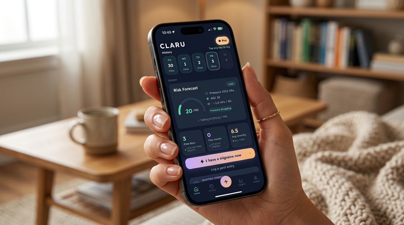 Claru migraine tracker app