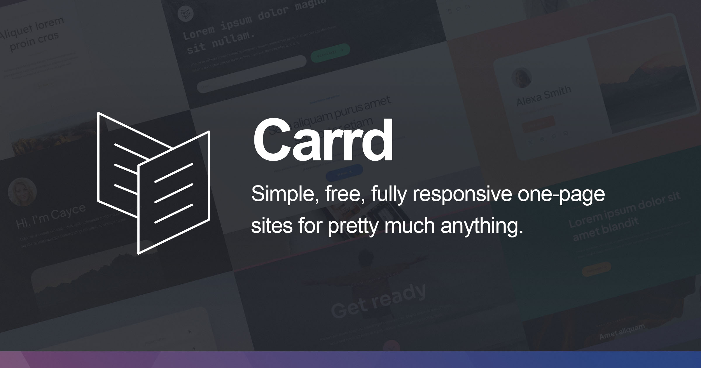 Carrd - Simple, free, fully responsive one-page sites for pretty much anything · Twitter