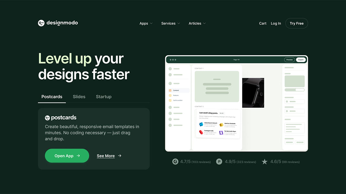Designmodo: Email & Web Design Suite for Everyone · Twitter