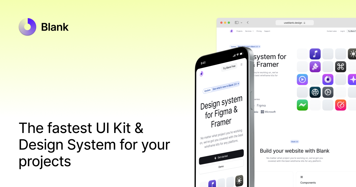 Blank: Figma UI kit and Design system · Twitter