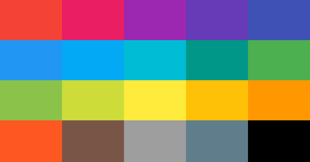 Color Palette for Material Design · Twitter