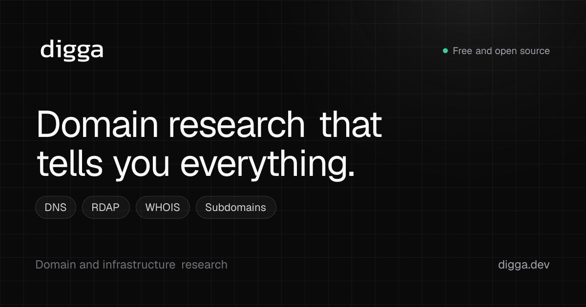 digga · Domain & Infrastructure research