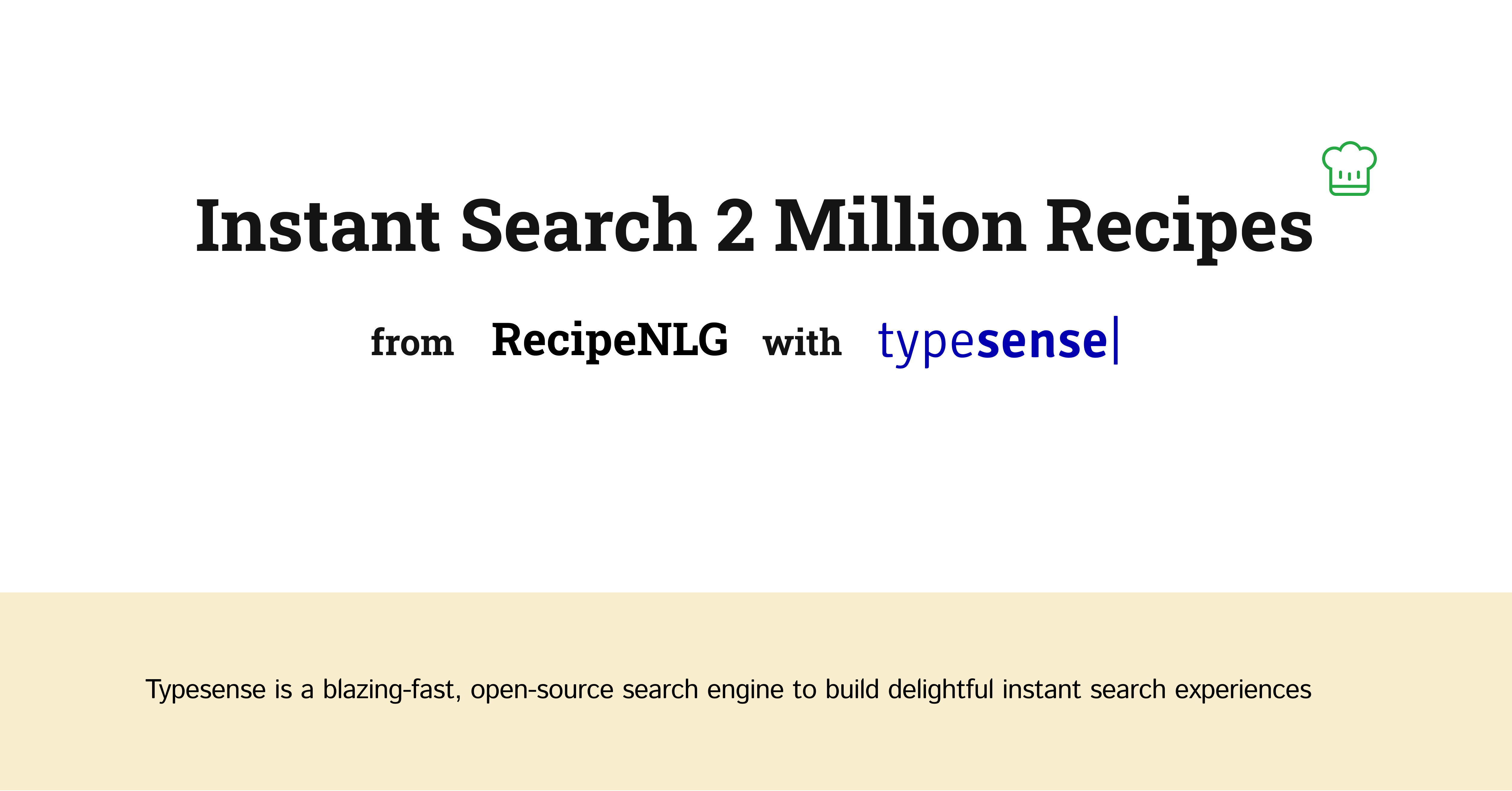 Instant Search Recipes with Typesense · Twitter