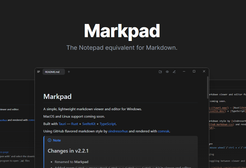 Markpad - Simple Markdown Editor & Notepad Alternative · Twitter