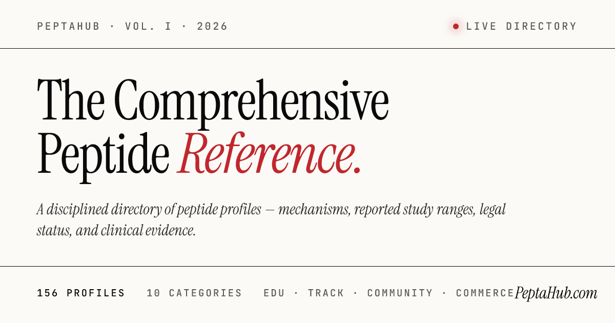 PeptaHub — The Comprehensive Peptide Reference