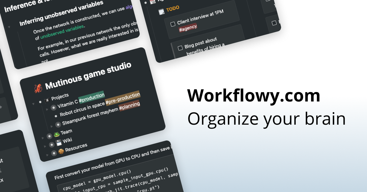 A simpler way to organize your work - Workflowy · Twitter