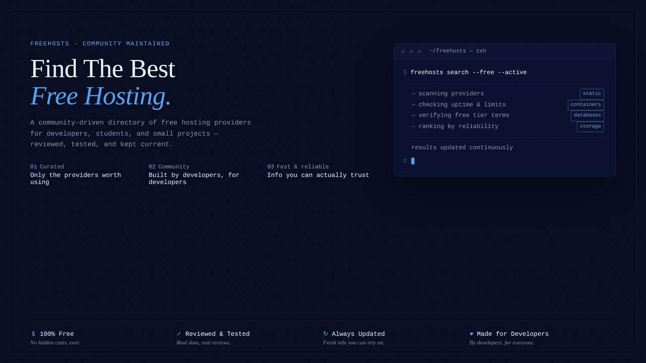 FreeHosts - Discover Free Hosting