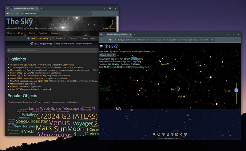 A Complete Guide to the Solar System and the Night Sky | TheSkyLive · Twitter