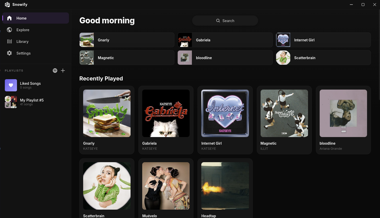 Snowify - Free Open-Source Music Player · Twitter