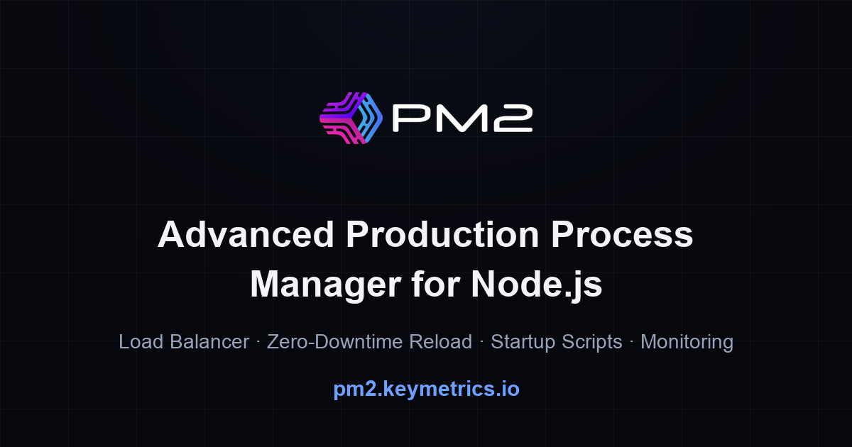 PM2 - Advanced Production Process Manager for Node.js · Twitter