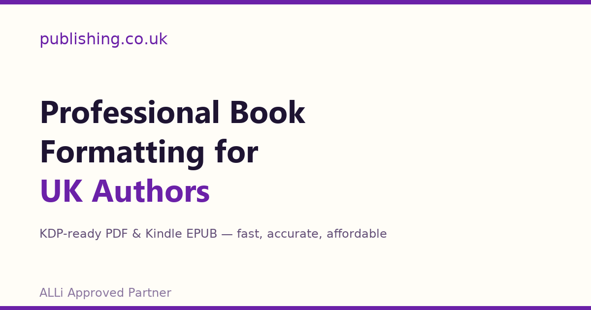 publishing.co.uk — Professional KDP Book Formatting · Twitter