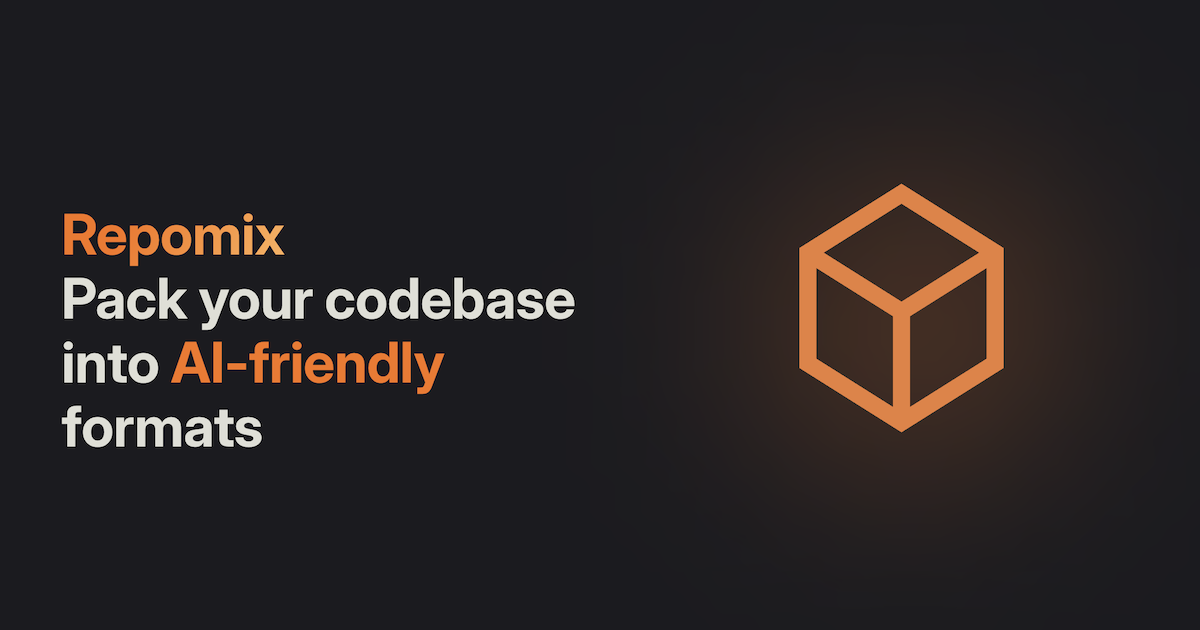 Repomix | Pack your codebase into AI-friendly formats · Twitter