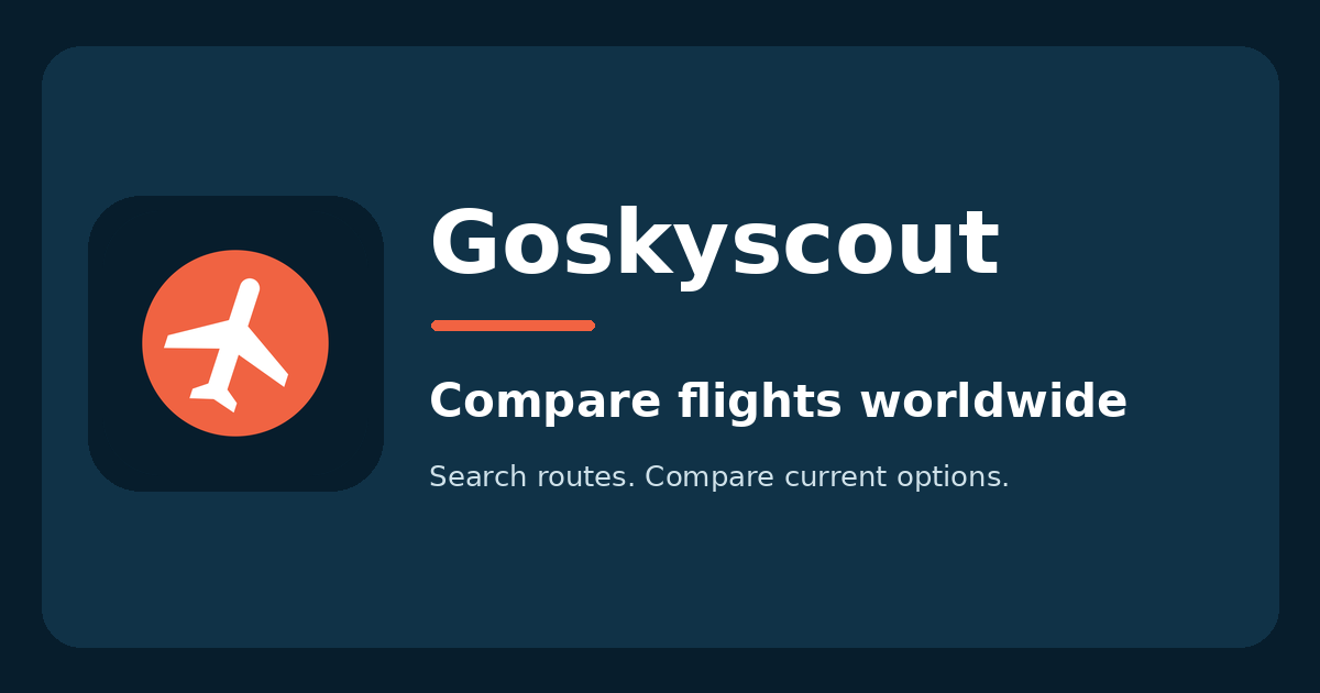 Goskyscout — Compare flights worldwide