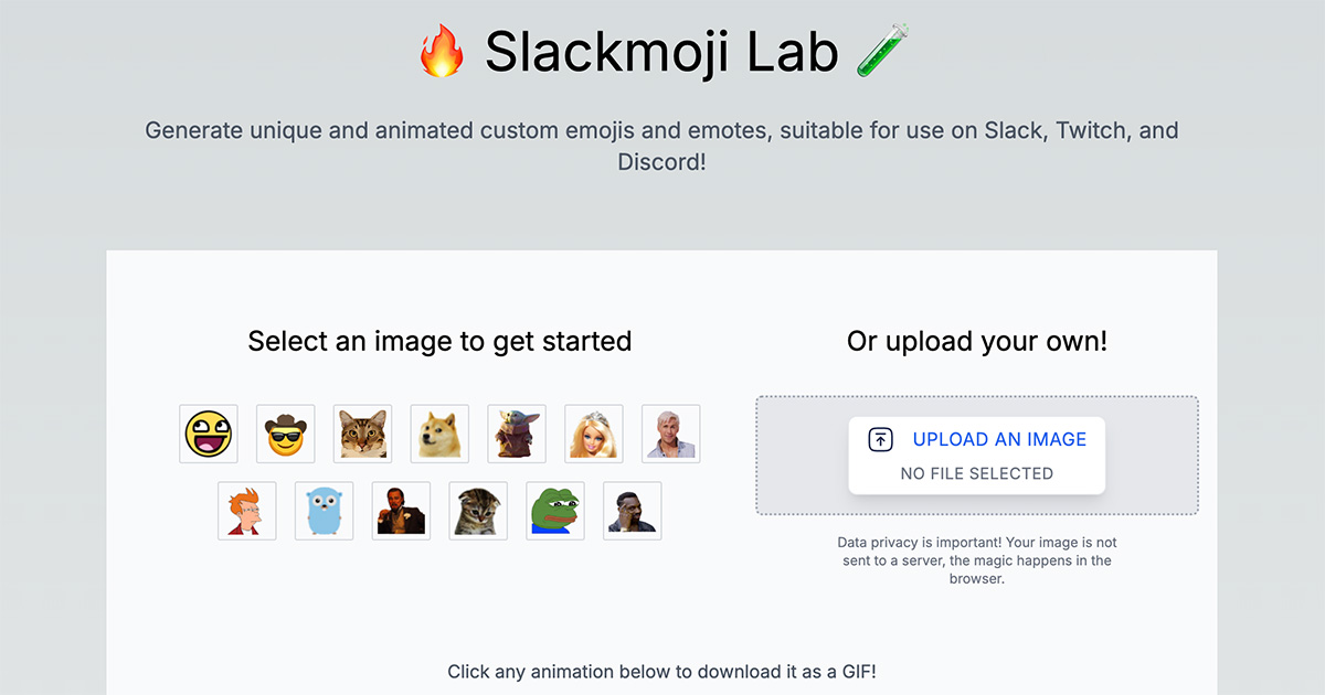 Slackmoji Lab - Animated Emoji Generator