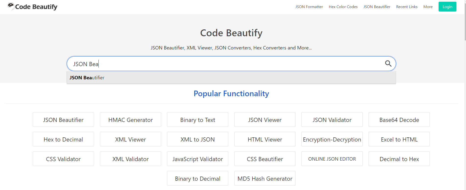 Code Beautify and Code Formatter For Developers - to Beautify, Validate, Minify, JSON, XML, JavaScript, CSS, HTML, Excel and more · Twitter