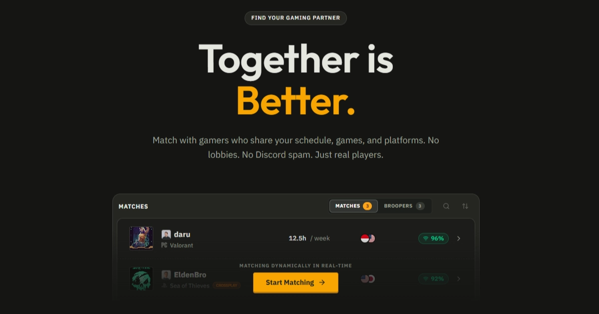 Broop - Find Your Gaming Partner