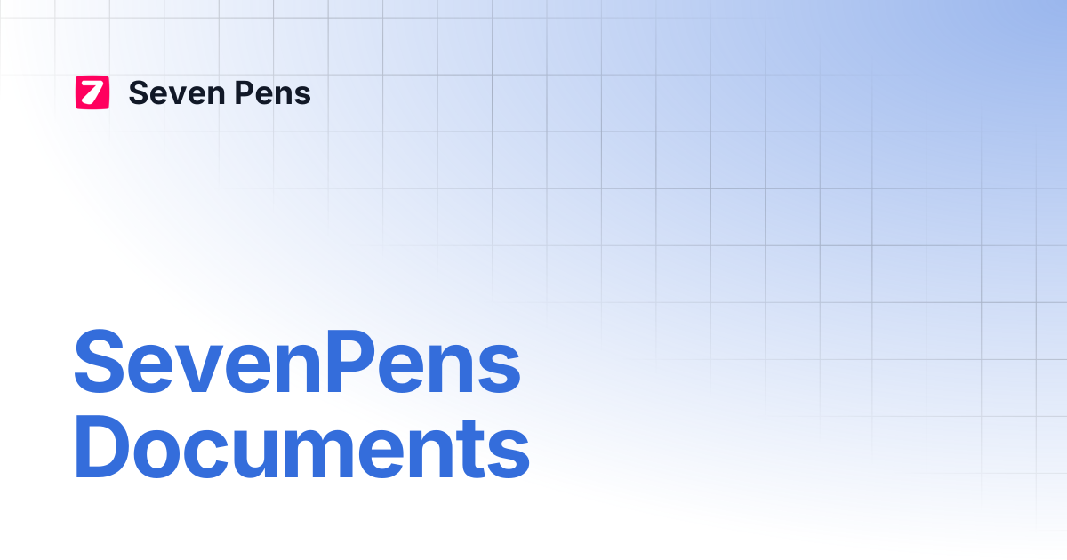 SevenPens Documents | Seven Pens · Twitter