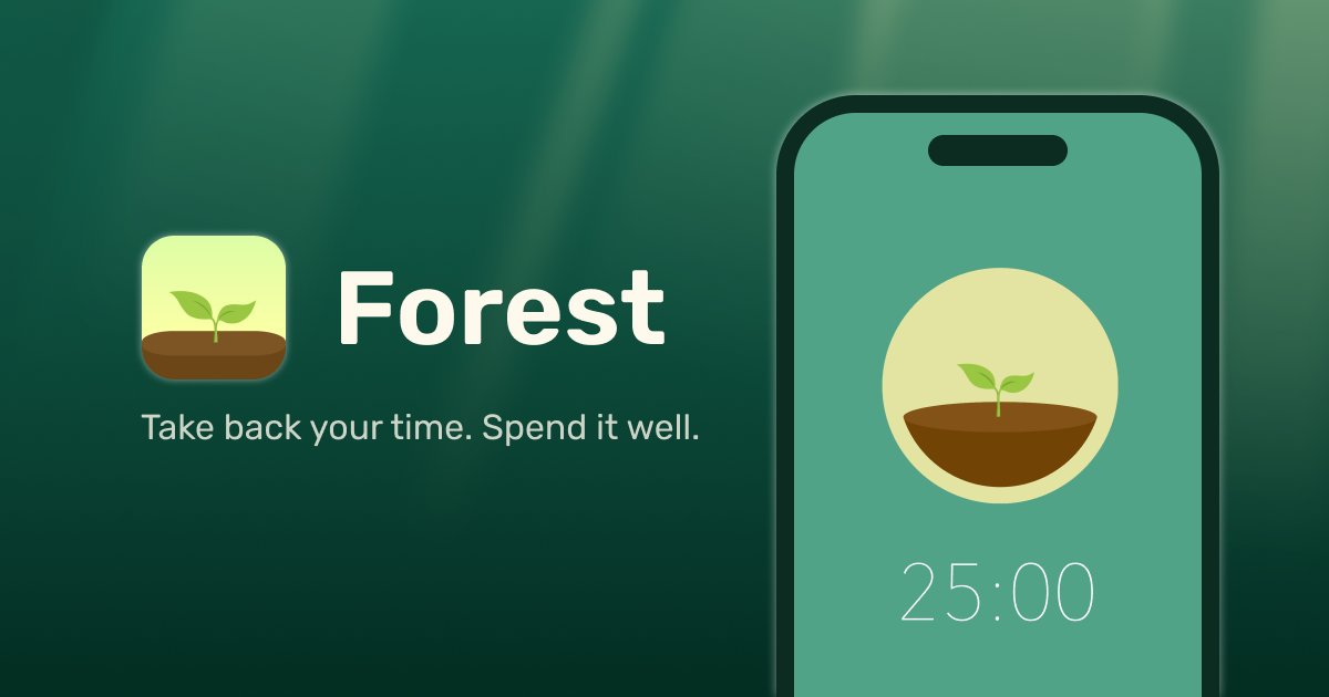 Forest — the focus app where you grow a tree by staying focused