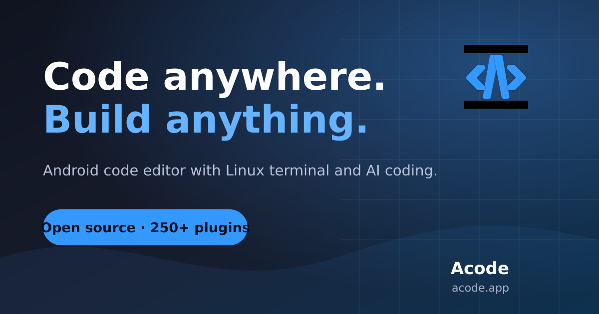 Acode — Code Editor with Linux Terminal & AI Coding