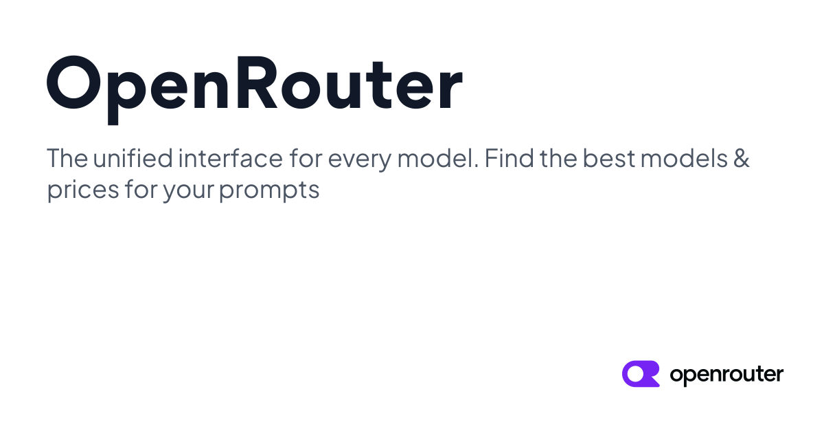OpenRouter · Twitter