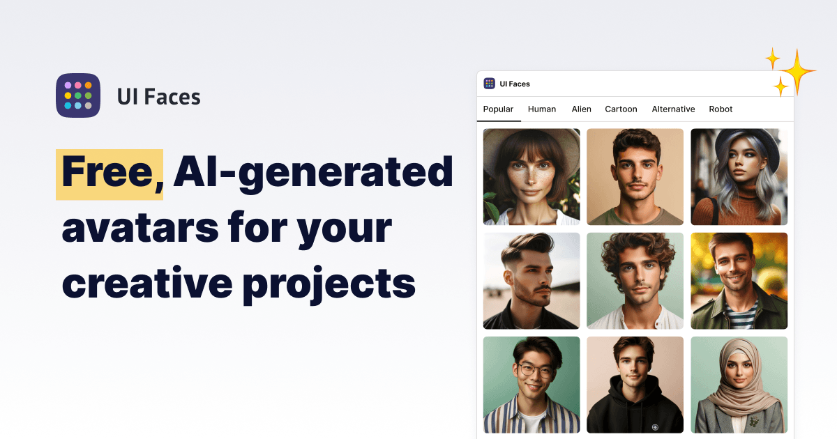 UI Faces | Free AI-Generated Avatars for Design Mockups · Twitter