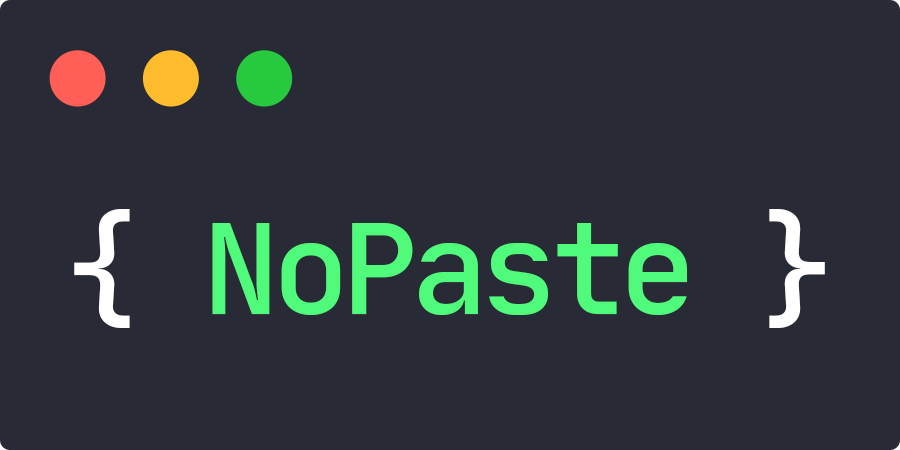 NoPaste - No-database paste service · Twitter