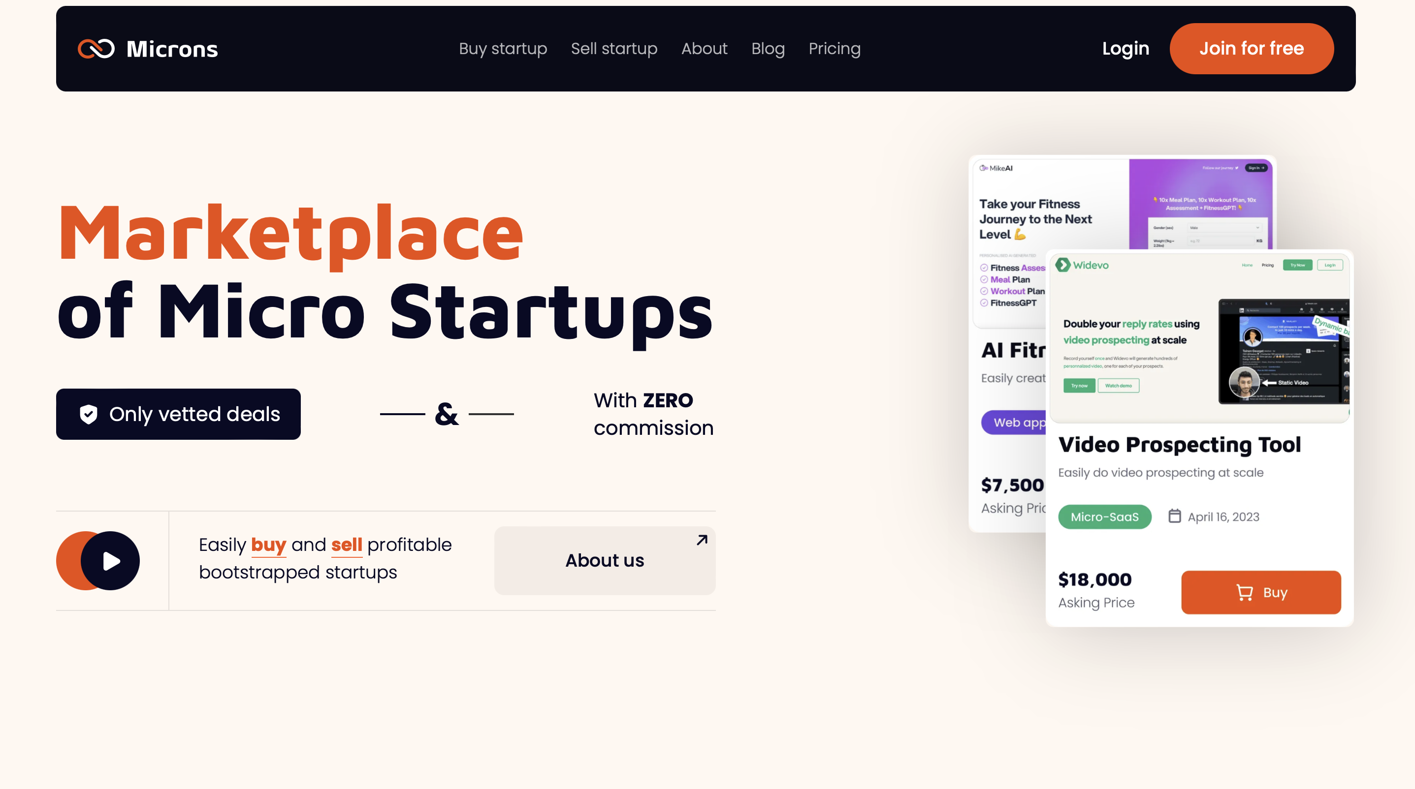 Micro Startups For Sale - Microns.io · Twitter