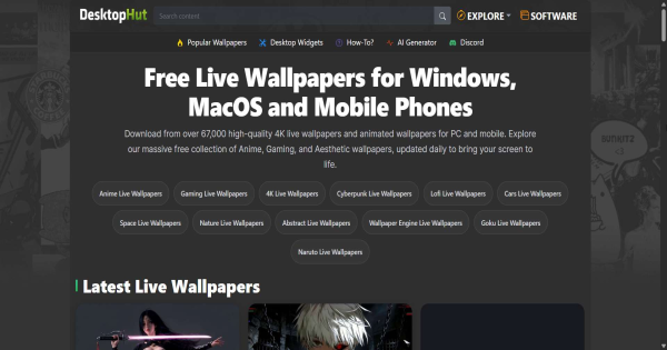67,000+ Free Live & Animated Wallpapers for PC - DesktopHut · Twitter