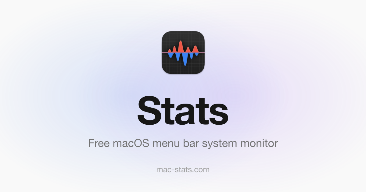Stats - free macOS menu bar system monitor