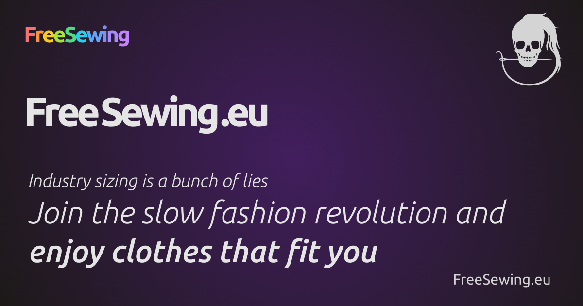 Free Bespoke Sewing Patterns | FreeSewing · Twitter